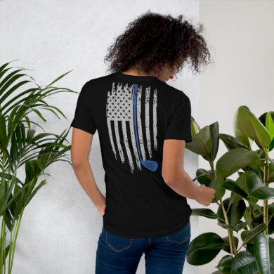 Golf and Freedom Logo - Blue-Line Golf Club T-Shirt