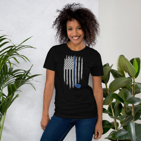 Golf and Freedom - Blue-Line Golf Club T-Shirt - Image 9