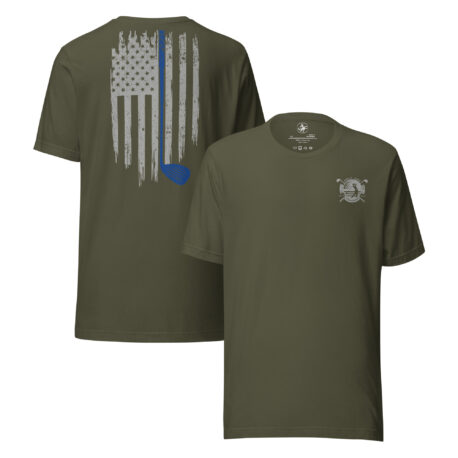 Golf and Freedom Logo - Blue-Line Golf Club T-Shirt - Image 9