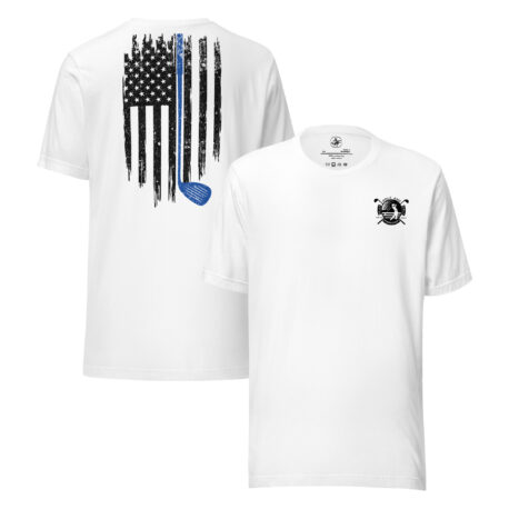 Golf and Freedom Logo - Blue-Line Golf Club T-Shirt - Image 4